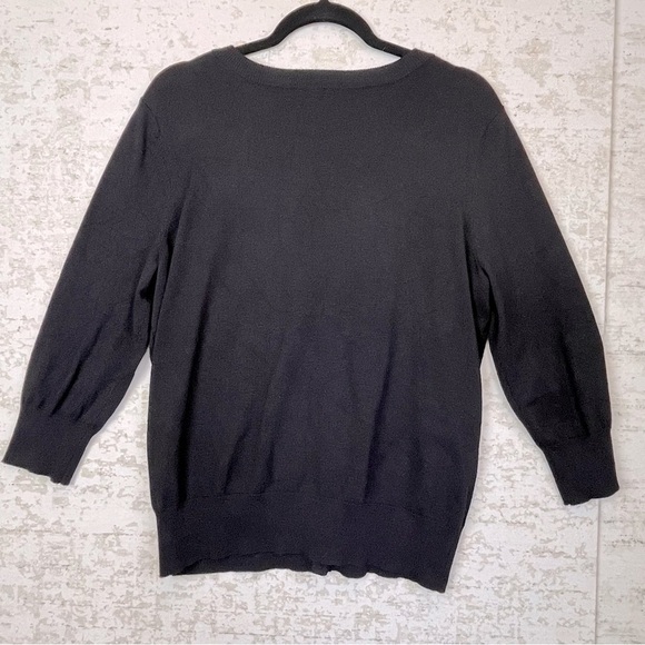 Gnu Black Cardigan Button Up Large - Picture 7 of 13